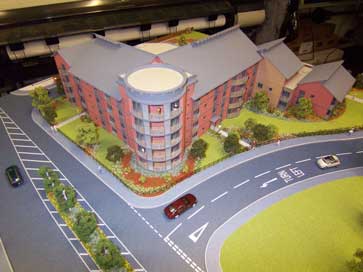 Architectural model of Churchfields Place for David Wilson Homes