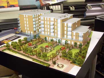 Architectural model of The Keyes for Bellway