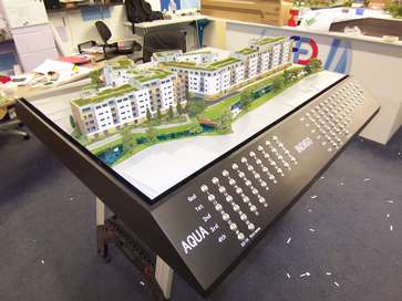 Architectural model of Waterside Reach for Redrow
