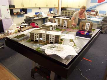 Architectural model of The Quarters for Redrow