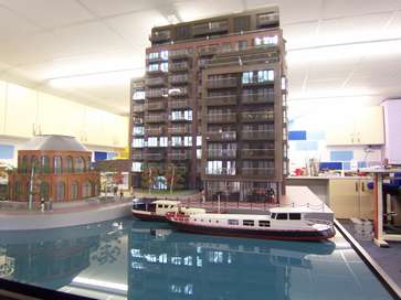 Architectural model of Dockside, Canary Wharf for Bellway