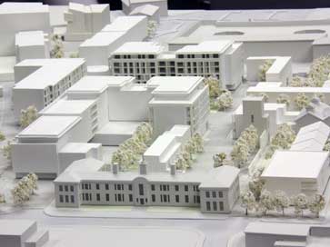 Architectural block model of Marconi site for Bellway