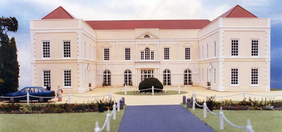 1:100 model of Hintlesham Hall Hotel