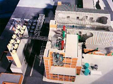 Architectural model of Paint Factory for ICI