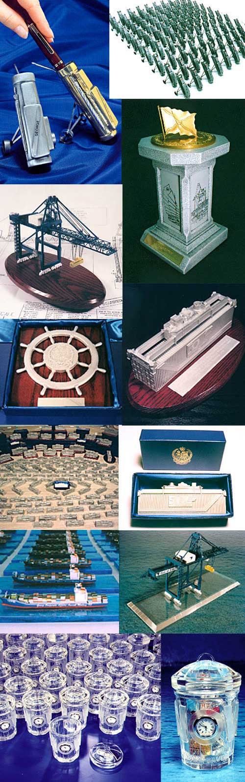 Photograph strip of a variety of corporate gifts