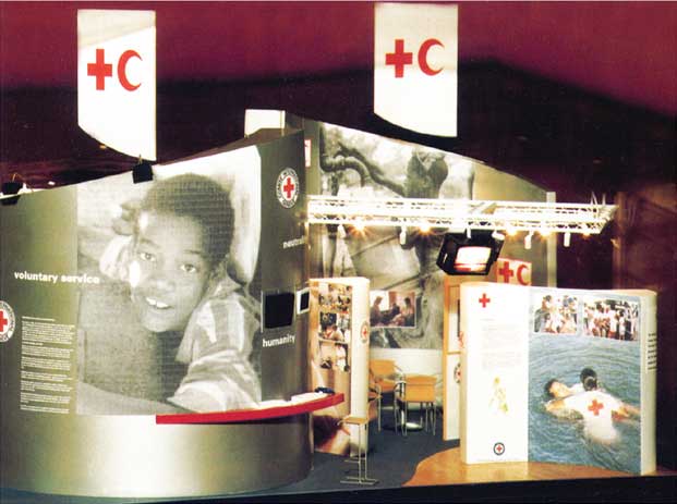 Photograph strip of an exhibition stand