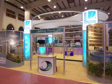 Stand for Amwaj Waves at Property Arabia exhibition in Bahrain