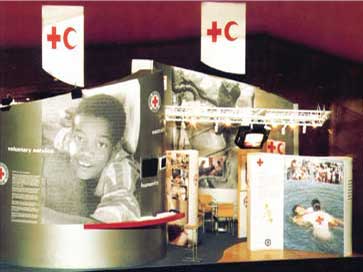 Exhibition stand for the Red Cross in France