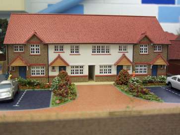 Architectural model of the King's Park project in Colchester for Redrow