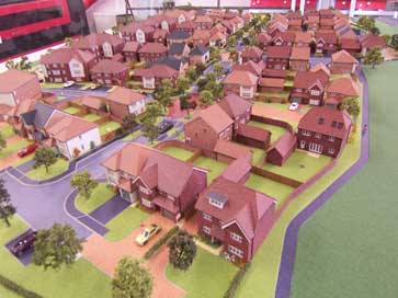 Architectural model of Ebbsfleet Green project for Redrow