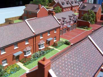 Architectural model of Binfield project for Spitfire Homes
