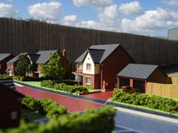 1:200 architectural model of Manor Green project for William Davis