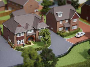 Architectural model of Sycamores project in Pease Pottage for Redrow