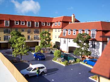 Architectural model of Green Lane, Morden for Barratts