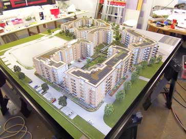 Architectural model of Caspian Quarter for Bellway