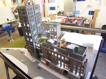 Architectural model of Kent Wharf for Bellway