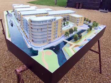 Architectural model of Nash Mills Wharf for Linden Homes