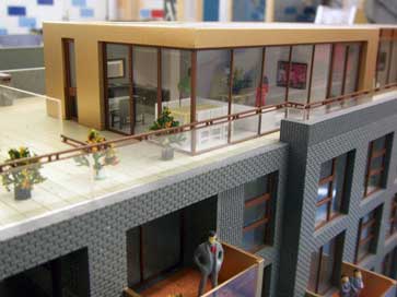 Architectural model of Amberly Waterfront for Redrow