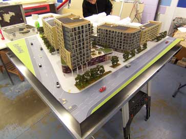 Architectural model of Pembury Circus for Bellway