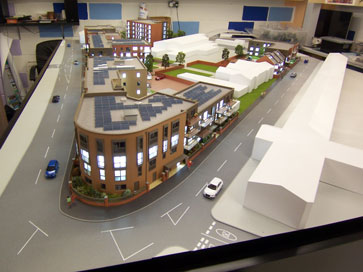 Architectural model of The Exchange for Bellway