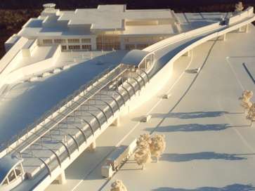 Architectural model of London City Airport