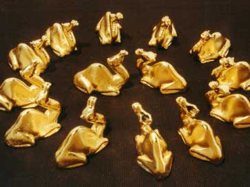 Gold plated camels