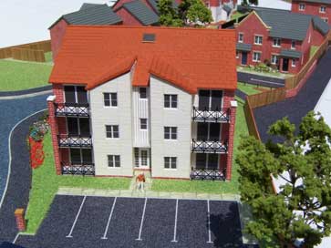 Architectural model of Twikenham Drive project for Barratts