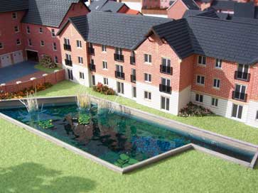 Architectural model of Buckshall project for Barratts