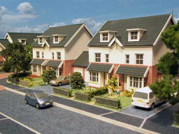 Architectural model of Hazelbottom project for Barratts