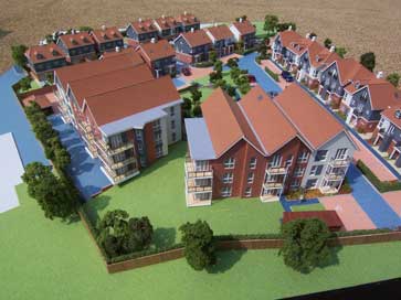 Architectural model of Orchard Grove project for Linden
