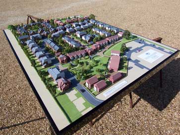 Architectural model of King Harry Park project for Linden Homes