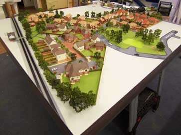 Architectural model of Saxon Woods project for Redrow