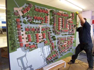 Architectural model of Wilton Hill project for Redrow
