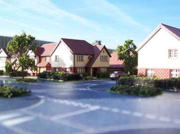 Architectural model of Yew Gardens project for Redrow
