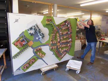Architectural model of the Preston Halls project for Redrow