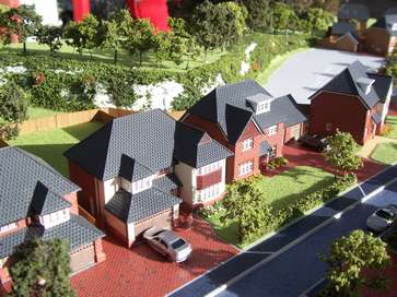 Architectural model of the Ryarsh Park project for Redrow
