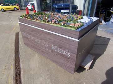 Architectural model of the St. Nicholas Mews project for Redrow