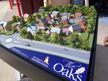 Architectural model of The Oaks project for David Wilson Homes