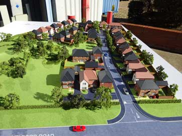 Architectural model of Clarence Fields, Wigston for Redrow Homes