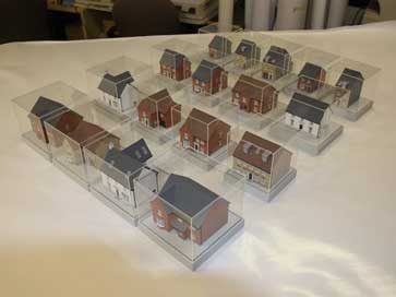 Individual architectural models of house types for Barratts