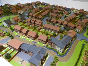 Architectural model of Oakely Park for Bellway Homes