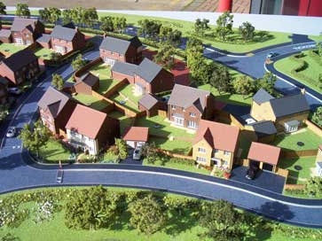 Architectural model of Ticklow Lane for William Davis Homes