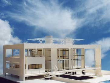 Architectural model of a private villa in Spain